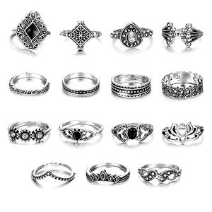 15 Antique Silver Stackable Knuckle Rings NWT